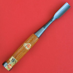 15mm Wood carving round gouge chisel Yasugi blue paper Steel for carving engraving Japan back