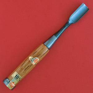 18mm Wood carving round gouge chisel Yasugi blue paper Steel for carving engraving Japan back