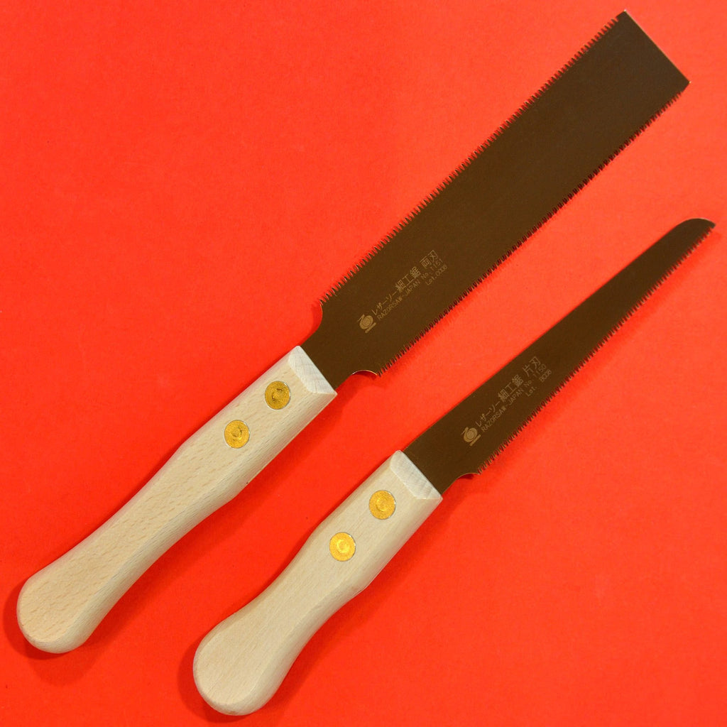 2 sierras Gyokucho Razorsaw KUGIHIKI 100mm 125mm Japón Japonés herramienta carpintería