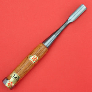 12mm Wood carving round gouge chisel Yasugi blue paper Steel for carving engraving Japan back