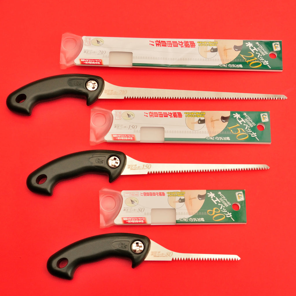 Conjunto 3 sierras de serrucho punta 80 mm 150 mm 210 mm Lifesaw Japón Japonés herramienta carpintería
