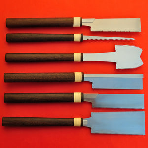 Set of 6 Small saws 120mm SK-5 Ripcut crosscut mawashibiki Japan Japanese tool woodworking carpenter
