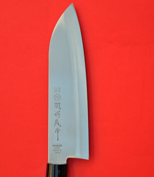 крупный план увеличить Santoku нож Нержавеющая сталь 165мм Японии Япония кухонный нож