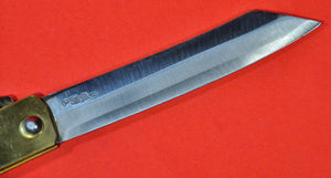 Close-up Grande plano lâmina Canivete japonês NAGAO HIGONOKAMI 120 mm Japão