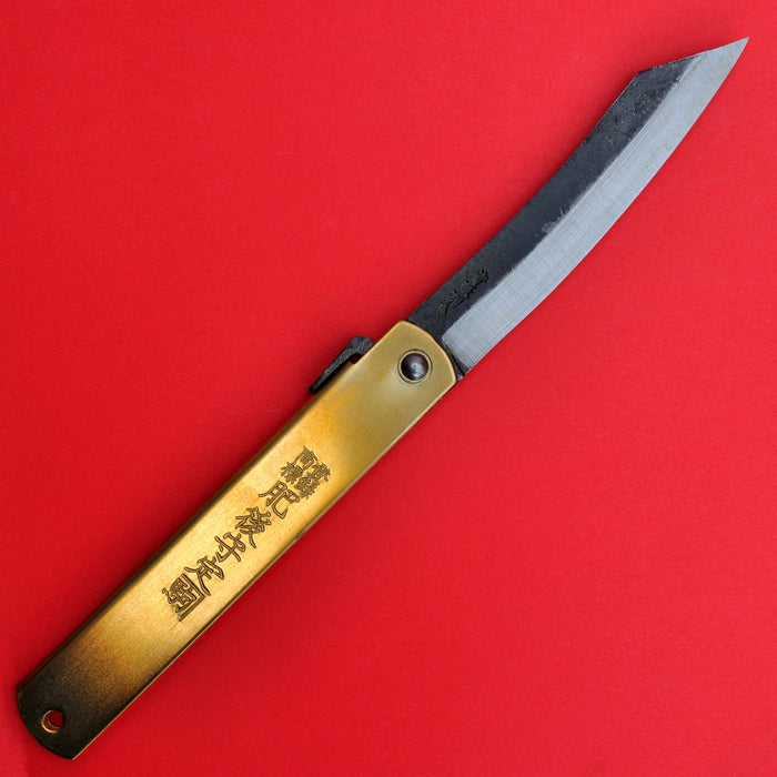 Японский карманный нож NAGAO HIGONOKAMI чёрное лезвие 120мм