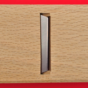 Vista traseira Close-up Grande plano Plaina de madeira de 65mm HORAI S-212 Kanna Japão Japonês ferramenta carpintaria