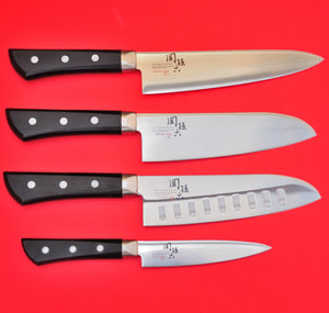 Kai Seki magoroku conjunto de 4 facas de cozinha Serie HONOKA Santoku Japão Japonês